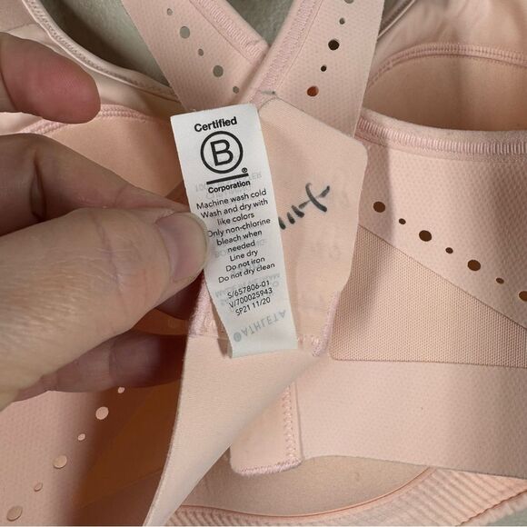 Athleta Phenomena Bra Size 32DD Light Pink Sports Bra High Impact Padded 657806 - Picture 5 of 5
